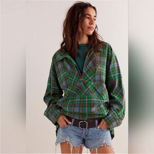 Free People Wind River Plaid Flannel Shirt